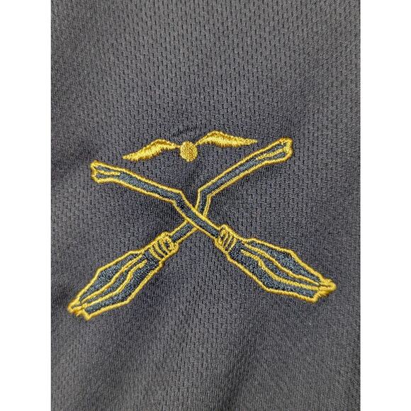 Harry Potter Hufflepuff Black Quidditch Jersey Shirt Box Lunch Unisex Small - Picture 4 of 8